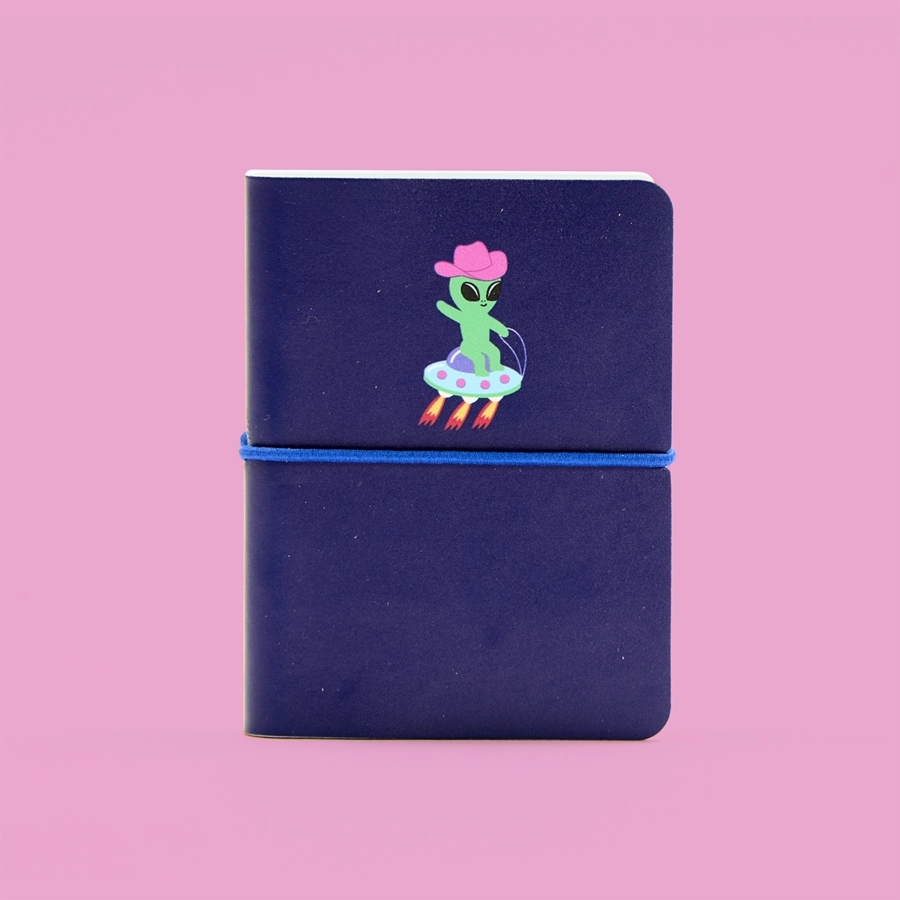 A7 Mini Navy Alien Notebook